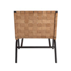 Calvo Woven Brown Leather Accent Chair by Greyson Living