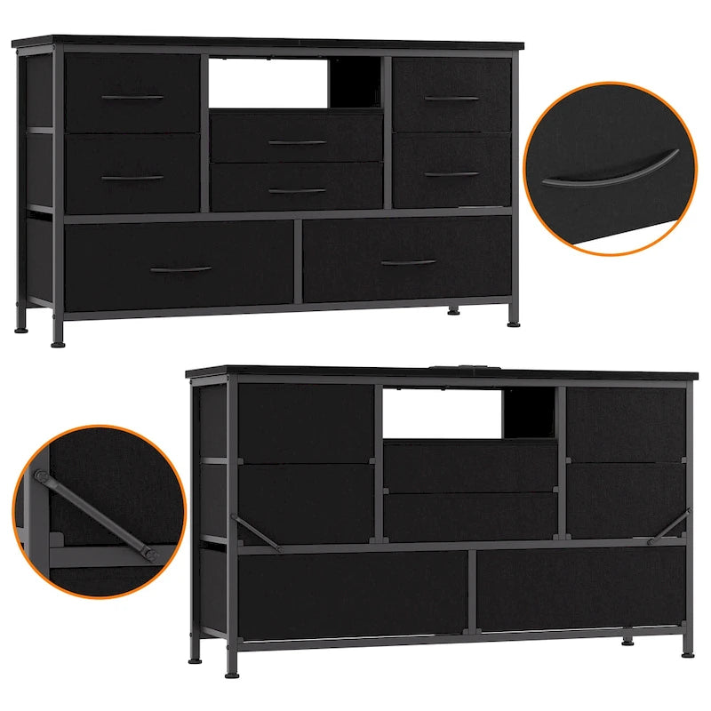 TV Stand & Chest of Drawers with AC Outlets