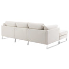 Morden Fort L-Shaped Sofa Sectional Faux Leather Couch for Living Room