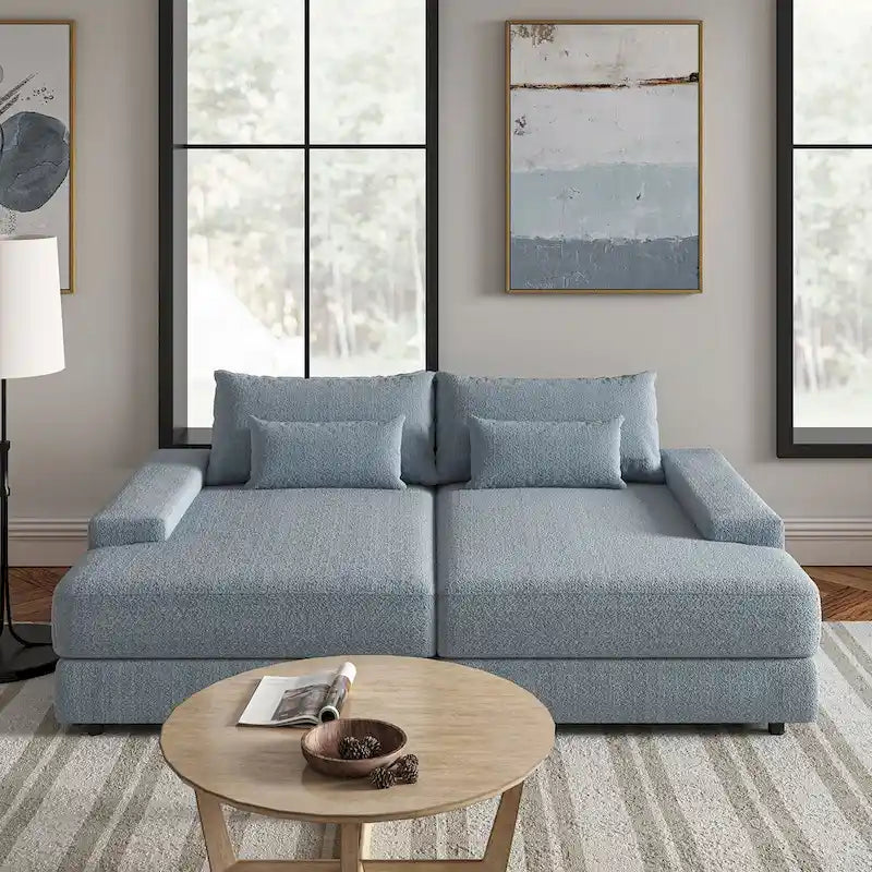 Conradus Modren Oversize 57 Deep Square Arm Sofa by HULALA HOME