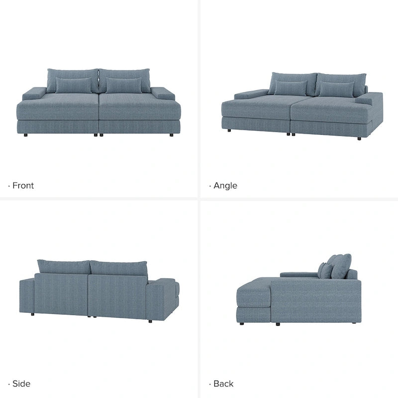 Conradus Modren Oversize 57 Deep Square Arm Sofa by HULALA HOME