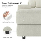 Conradus Modren Oversize 57 Deep Square Arm Sofa by HULALA HOME