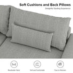 Conradus Modren Oversize 57 Deep Square Arm Sofa by HULALA HOME