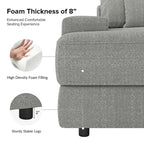 Conradus Modren Oversize 57 Deep Square Arm Sofa by HULALA HOME