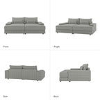 Conradus Modren Oversize 57 Deep Square Arm Sofa by HULALA HOME