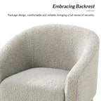 Sheila Modern 30W Boucle Armchair with Solid Wood Legs Set of 2 by HULALA HOME