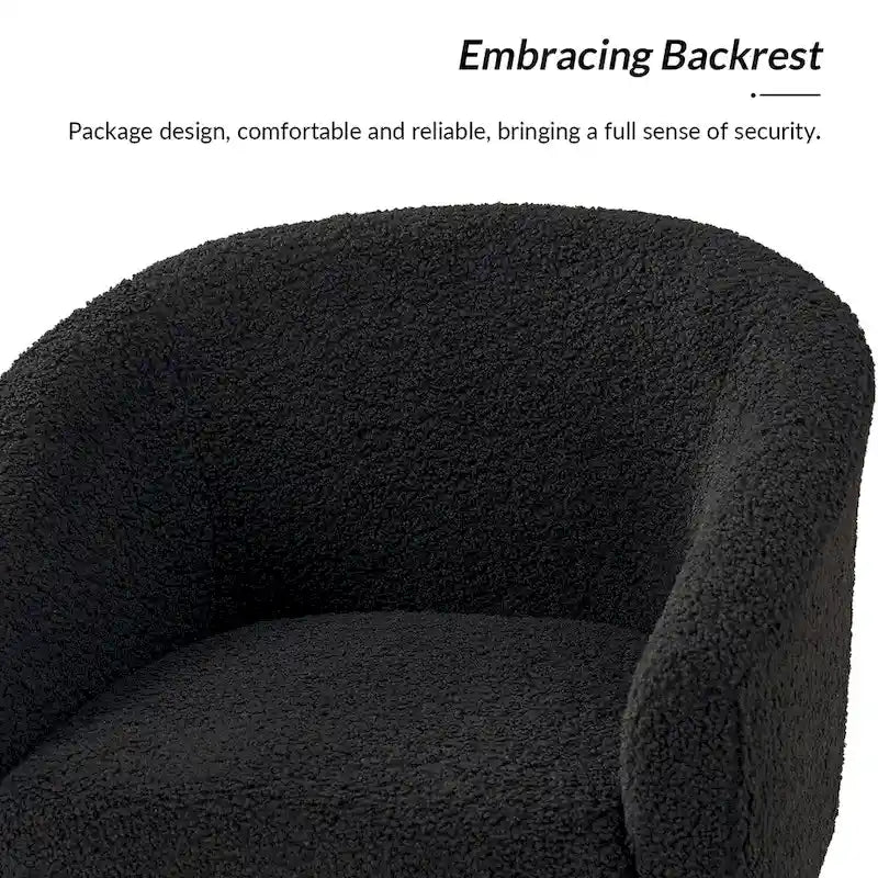 Sheila Modern 30W Boucle Armchair with Solid Wood Legs Set of 2 by HULALA HOME