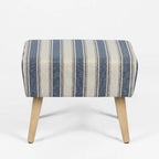 Adeco Ottoman Foot Rest Stool with Wood Legs