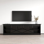 White 79" TV Stand with Electric Fireplace for up to 90" TVs