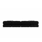 U-shaped Velvet Upholstery 6-piece Sectional Sofa Couch,4 Seats with 2 Ottoman