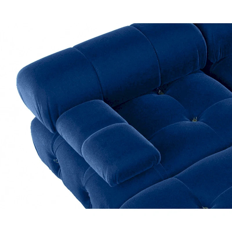 U-shaped Velvet Upholstery 6-piece Sectional Sofa Couch,4 Seats with 2 Ottoman