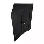Corner Cabinet with Doors and Shelves
