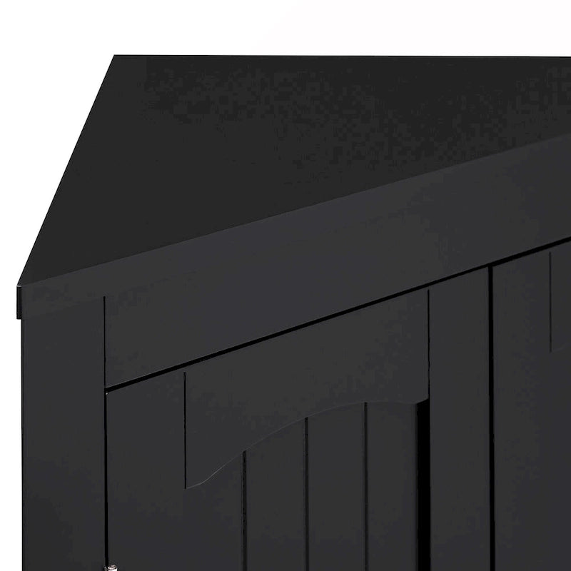 Corner Cabinet with Doors and Shelves