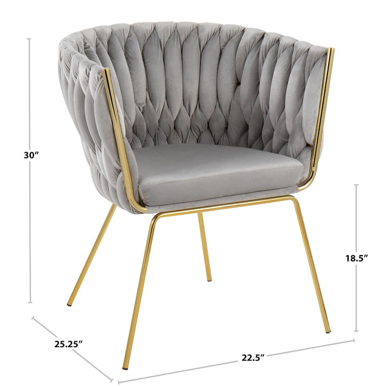 Silver Orchid Braided Erika Chair