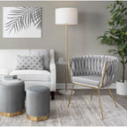 Silver Orchid Braided Erika Chair