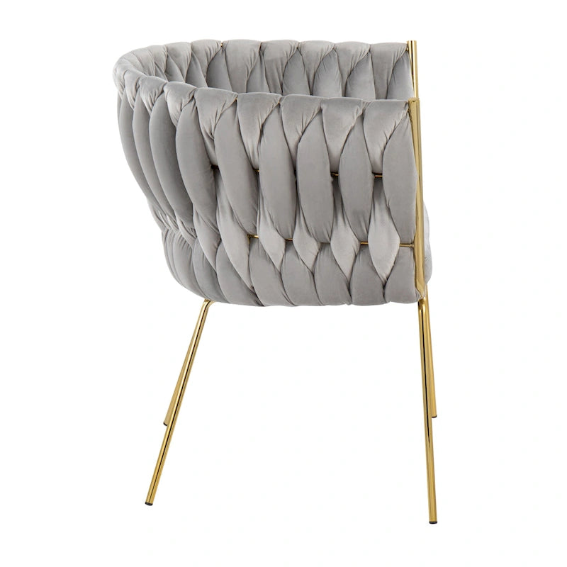 Silver Orchid Braided Erika Chair