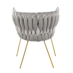 Silver Orchid Braided Erika Chair