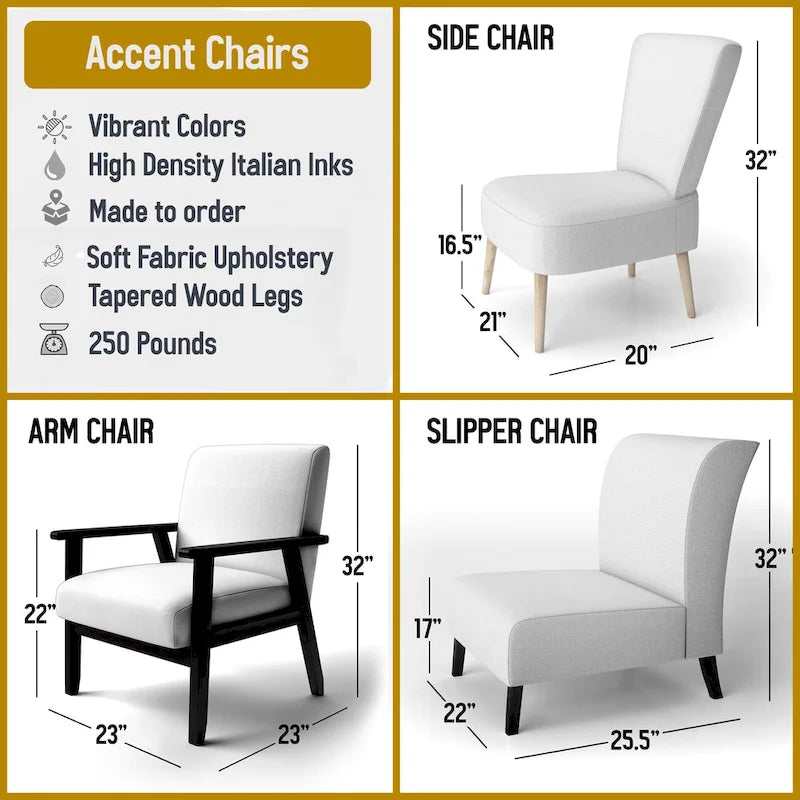 Designart Colorful Abstract Painting Strokes II Upholstered Modern Accent Chair and Arm Chair
