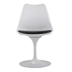 Swivel Tulip Side Chair,Dining Chair with Cushioned Seat and Curved Backrest