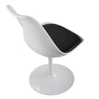 Swivel Tulip Side Chair,Dining Chair with Cushioned Seat and Curved Backrest