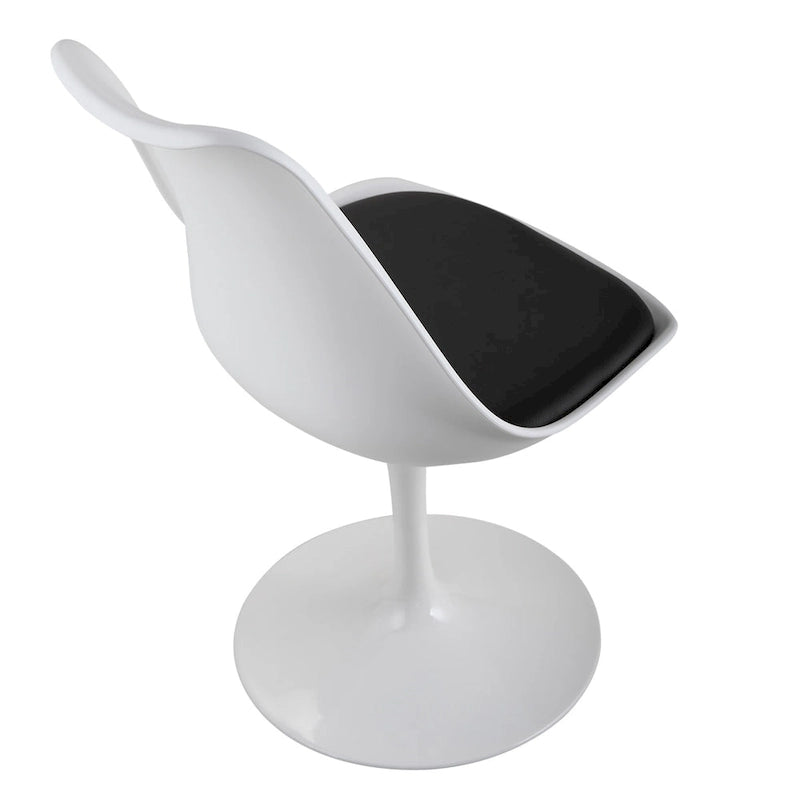 Swivel Tulip Side Chair,Dining Chair with Cushioned Seat and Curved Backrest