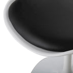 Swivel Tulip Side Chair,Dining Chair with Cushioned Seat and Curved Backrest