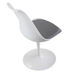 Swivel Tulip Side Chair,Dining Chair with Cushioned Seat and Curved Backrest