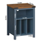 Record Player Stand with Vinyl Record Storage - 15.74D x 19.68W x 29.01H