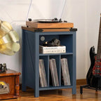 Record Player Stand with Vinyl Record Storage - 15.74D x 19.68W x 29.01H