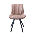 Porthos Home Vue Dining Chairs Set of 2, Microfiber and Metal Legs