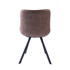 Porthos Home Vue Dining Chairs Set of 2, Microfiber and Metal Legs
