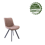 Porthos Home Vue Dining Chairs Set of 2, Microfiber and Metal Legs