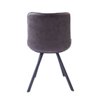 Porthos Home Vue Dining Chairs Set of 2, Microfiber and Metal Legs