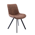 Porthos Home Vue Dining Chairs Set of 2, Microfiber and Metal Legs