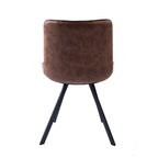 Porthos Home Vue Dining Chairs Set of 2, Microfiber and Metal Legs