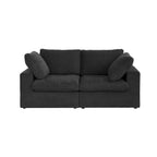 Beige 4-Seat Modular Sectional Sofa with Removable Covers