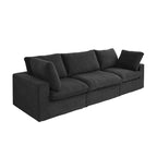 Beige 4-Seat Modular Sectional Sofa with Removable Covers