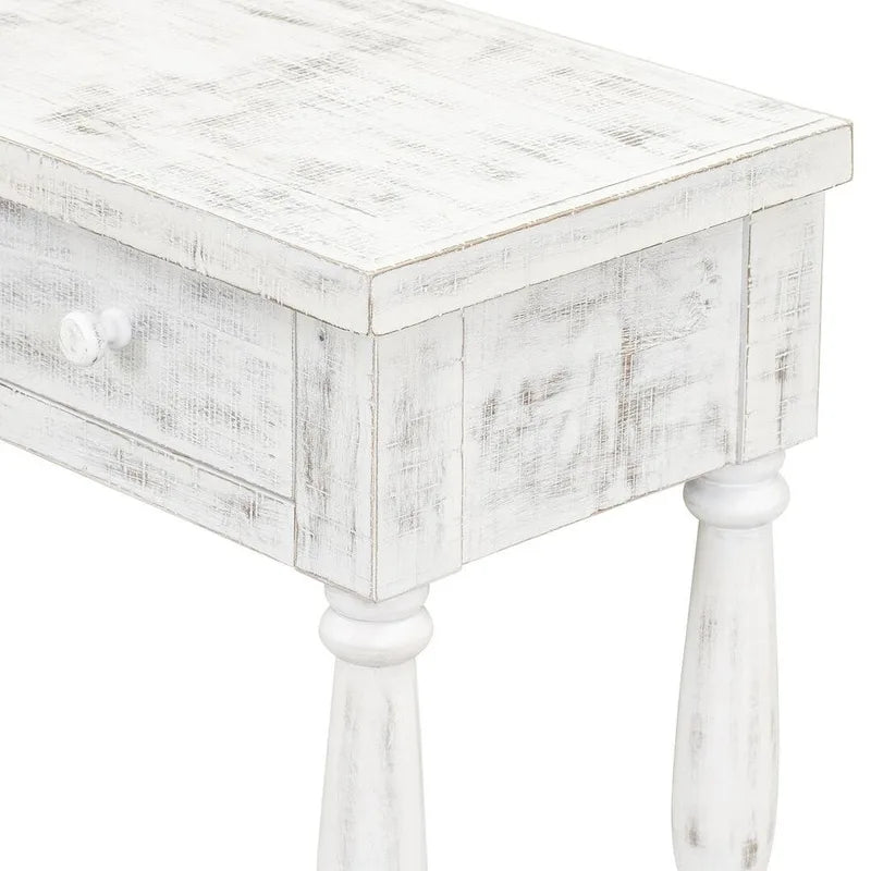 Retro Senior 4-Drawer 1-Shelf Console Table, Classic Entrance Display Table Entryway Table, Storage Sofa Table