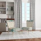 Designart Seastar And Blue Sea Shell II Upholstered Nautical & Coastal Accent Chair - Arm Chair