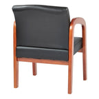 Oak Finish Wood Visitors Chair