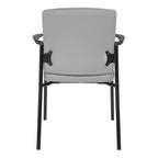 Guest Chair in Faux Leather and Black Frame