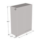 Aria High Gloss 2-door Modern Wardrobe with Mirror