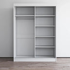 Aria High Gloss 2-door Modern Wardrobe with Mirror
