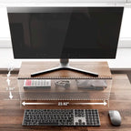 60 L-shaped Computer Desk Home Office Study Writing Desk with Monitor Stand and Storage Shelf