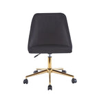 Porthos Home Ryo Swivel Office Chair, Velvet, Gold Chrome Legs