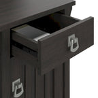 Bush Furniture Salinas 60W L Shaped Desk with Storage Hutch