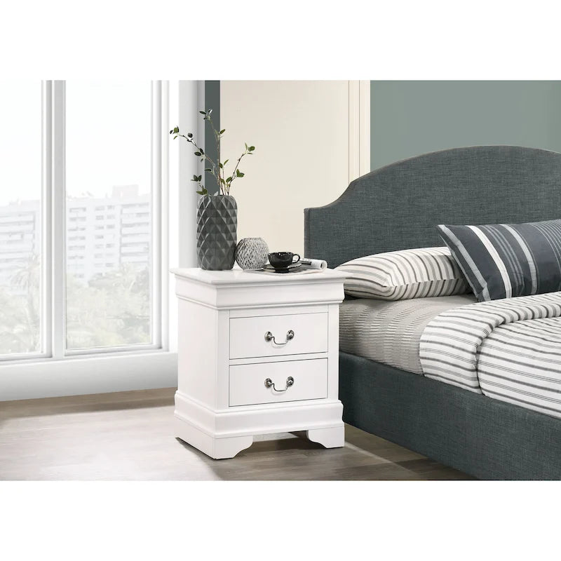 Louis Phillipe Traditional 2-drawer Wood Nightstand