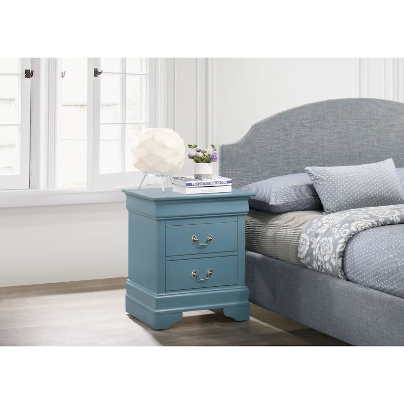 Louis Phillipe Traditional 2-drawer Wood Nightstand