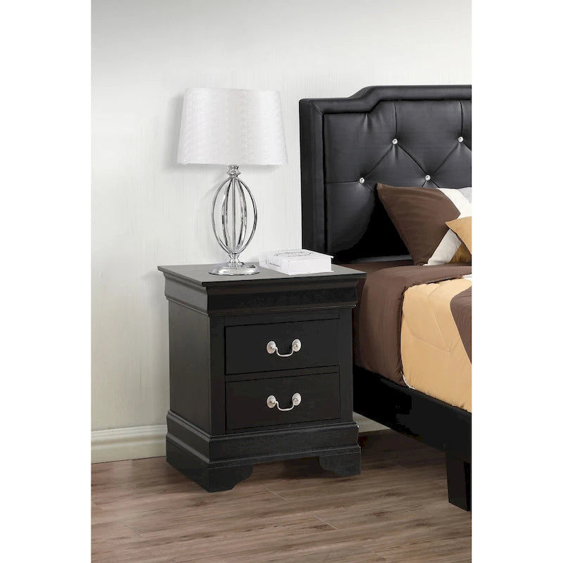 Louis Phillipe Traditional 2-drawer Wood Nightstand