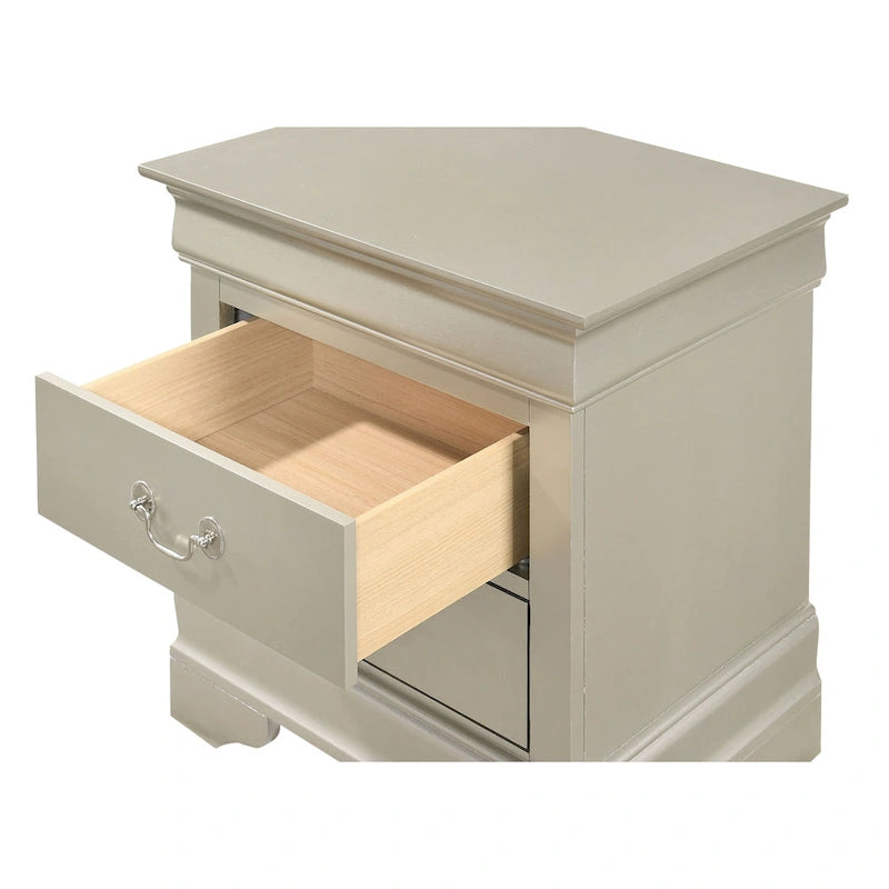 Louis Phillipe Traditional 2-drawer Wood Nightstand